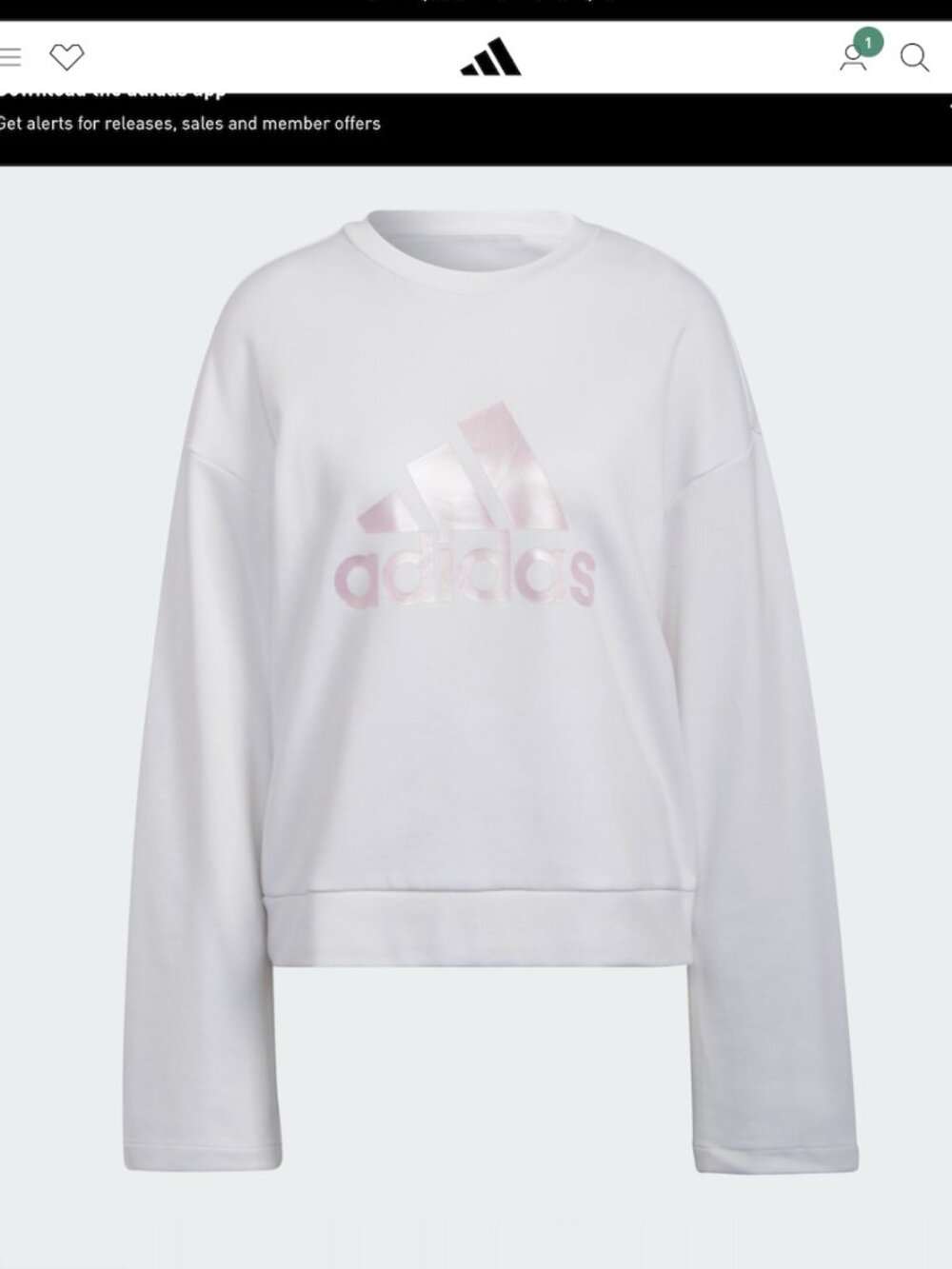 adidas x Zoe Saldana Sweatshirt in white